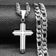 thumbnail image 2 of Stainless Steel Cross Necklaces for Men Women Gold Silver Color Hip Hop Crucifix Man Necklace Jewelry collar hombre NZZZ1331S02, 2 of 5