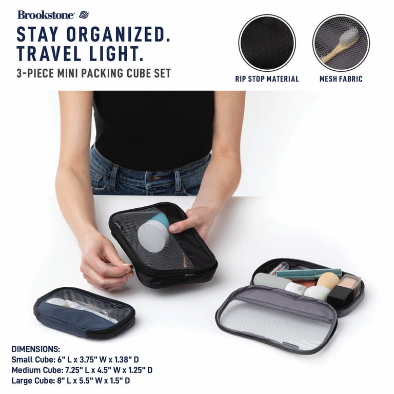 Brookstone Travel 3-Piece Mesh Packing Cube Set photo 3