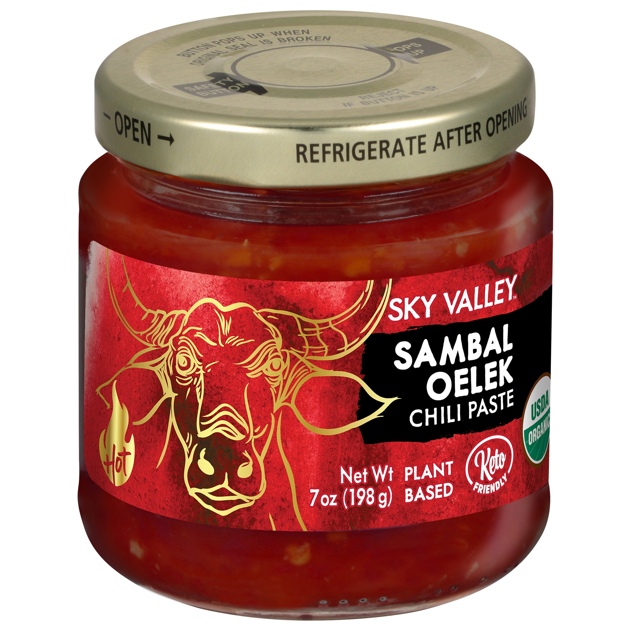 (3 pack) Sky Valley Sambal Oelek Chili Paste 7 oz