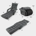 thumbnail image 3 of Costway 6-Position Adjustable Floor Chair for Adults Foldable Lazy Sofa for Living Room Dark Grey, 3 of 10