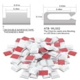 thumbnail image 4 of Fancy Strip Light Mounting Clips, Self-Adhesive Strip Brackets Holder, 100-Pack Clamps Fix Light Strip 10mm Red, 4 of 14