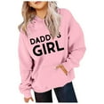 thumbnail image 3 of Cute Hoodies for Girl Daddy's Girl Long Sleeve Graphic Hooded Sweatshirt with Pockets Casual Pullover Tops, 3 of 4