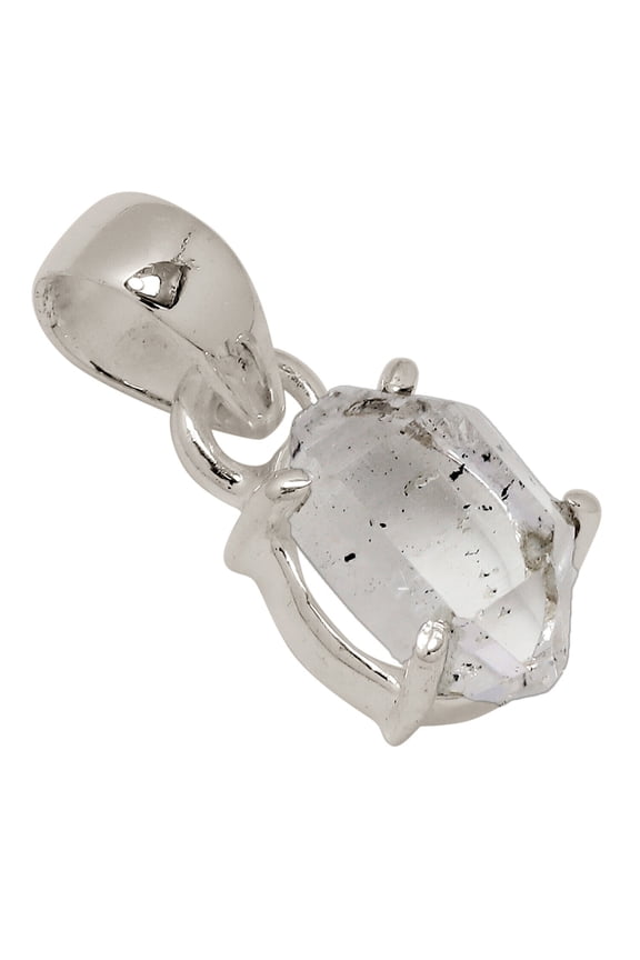 Natural Herkimer Diamond - USA 925 Sterling Silver Pendant Jewelry ALLP-28181