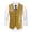 Yellow, variant on Mens Slim Fit Leather Vest PU Leather Vest Single Breasted Vest Vest For Men Yellow M