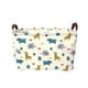 thumbnail image 2 of Cesta plegable de la ropa sucia | Contenedor de almacenamiento plegable impermeable | Tres, juguetes, organizador de ropa | Caja de armarios para ahorrar espacio | Tejido duradero, asas de cuero, 2 of 5