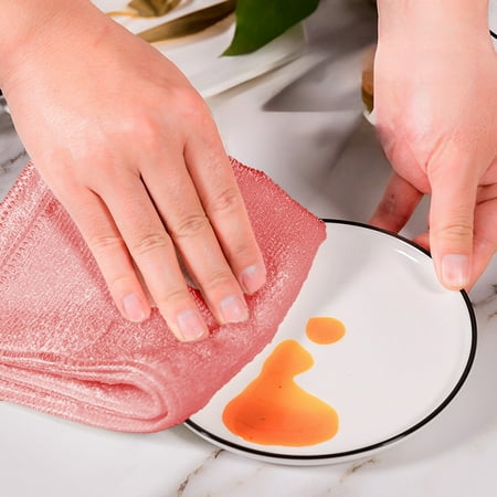 HBYJLZYG Microfiber Kitchen Dishwashing Cloth Household Absorbent Cleaning Cloth Dry and Wet Car Wash Towel Efficient Water Absorption and Less Prone to Shedding Hair