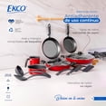 thumbnail image 3 of Batería de Cocina Ekco de Aluminio Rojo 12 piezas, 3 of 8
