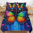 thumbnail image 4 of Dreamy Purple Butterfly Pattern (43)-2 Set Duvet Cover Themed Multicolor Polyester Bedding Set Duvet Cover for Twin Size, 4 of 6