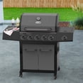 thumbnail image 2 of Expert Grill 5-Burner Gas BBQ Grill with Side Burner, Graphite, 2 of 10