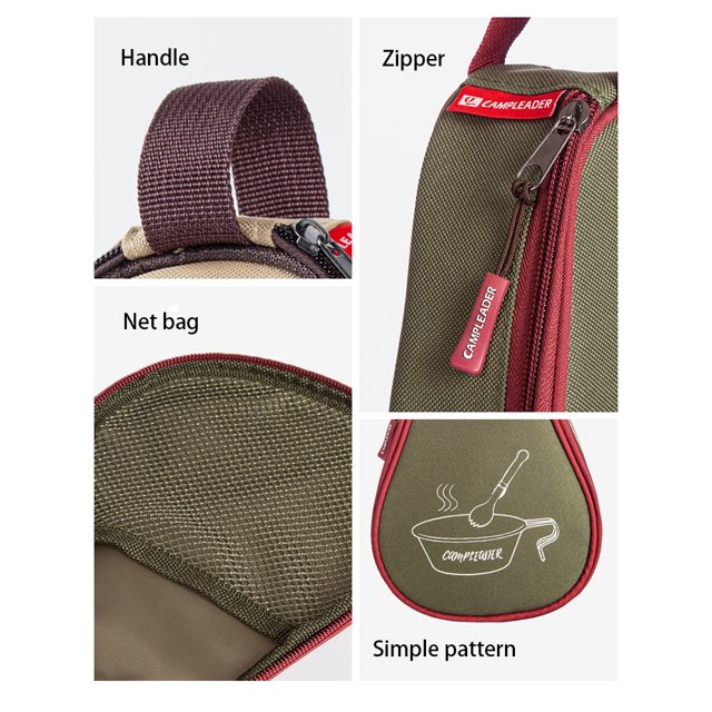 Bolsa De Almacenamiento De Vajilla Bolsa de almacenamiento con cremallera para vajilla portátil Sierra Cup Carrier Bags (Verde militar) Hugtrwg Para Estrenar