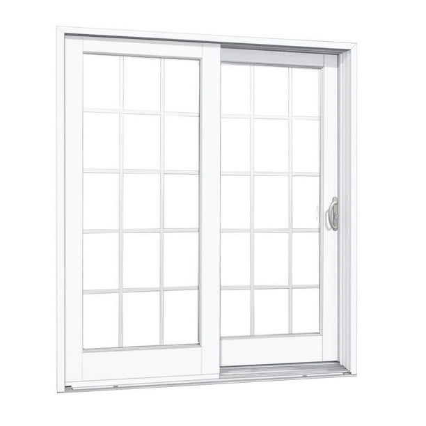 72 In X 80 Woodgrain Interior And Smooth White Exterior Right Hand Composite Dp50 Sliding Patio Door 15 Lite Gbg Com Composite Dp50 Sliding Patio Door, Masterpiece Sliding Glass Door Reviews