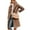 Camel, variant on Women's Winter Wool Coat Casual Notch Lapel Single-Breasted Peacoat