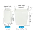 thumbnail image 2 of REGALWOVEN Kitchen Sink Rack Feet, Rubber Square Sink Protector Feet for Rack Grid Parts White 19 x 18 mm, 2 of 6