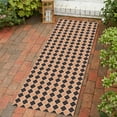 thumbnail image 2 of Indoor/Outdoor Custom Size Low Profile Runner Rug with Non-Slip PVC Backing - Water Resistant- 31'' & 36'' & 42'' wide-Runner Rugs for Hallway, Entryway, Deck, Kitchen, Office, Garage- Trellis, 2 of 5