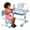 Blue #1, variant on Floseru Kids Functional Desk and Chair Set, Height Adjustable Children School Study Table Chair, Large Writing Board Widened Desktop Book Bucket Bookshelf, Study Furniture Gift Ages 3-18