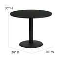 thumbnail image 5 of Emma + Oliver 36"RD Black Laminate Table Set-X-Base & 4 Black Banquet Chairs, 5 of 5