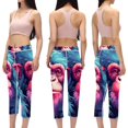 thumbnail image 2 of Monkey High Waist Capris Gym Leggings, Not See-Through Printed Compression Leggings for Women, Suitable for Running, Fitness, Yoga - Women's Leggings, 2 of 6