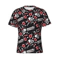thumbnail image 3 of Naloa Vintage Skull Casino Men's T-Shirt Sport T-shirt Men's Basic Tee Casual Men's Shirt, Round Neck, Short Sleeves - 3X-Large, 3 of 5
