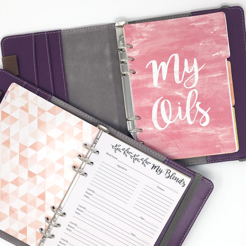 Purple Medallion Essential Oil Companion Organizer - Aromatherapy DIY Journal Notebook by Rivertree Life