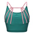 thumbnail image 4 of Aayomet Woman Bras With String Shockproof Running Fitness Underwear High Neck Bras (Green, L), 4 of 4