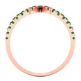 thumbnail image 4 of Statement Engagement Ring for Women - 0.5ct Simulated Emerald in 14K Rose Gold Promise Ring, 4 of 6