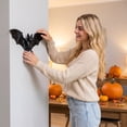 thumbnail image 6 of 3Pcs Halloween Big Bats,Rubber Simulation Hanging Bats,Plastic Simulation Bats for Halloween Decoration and Party Supplies, 6 of 9