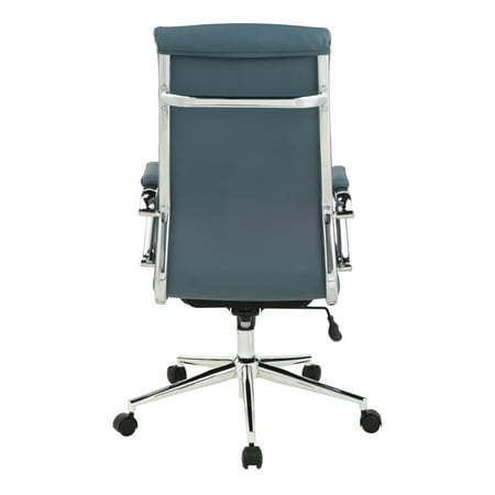 Office Star Products - High Back Antimicrobial Fabric Chair - Dillon Blue