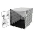thumbnail image 3 of Ethnic Dog Crate Cover, Horizontally Arranged Hand Drawn Triangles and Half Circles Print, Easy to Use Pet Kennel Cover for Medium Large Dogs, 35" x 23" x 27", White Grey, by Ambesonne, 3 of 6