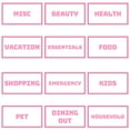 thumbnail image 3 of 12 Budget Envelopes 12pcs PVC Pink Printed Envelopes Cash Laminated Cash Envelope System for Cash Savings, 3 of 3
