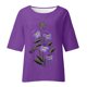 thumbnail image 4 of Fiudx Ofertas de La Semana Blusa Holgada con Estampado de Manga 3/4 para Mujer, Estilo Informal, con Estampado de Alzheimers, 4 of 4