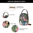 thumbnail image 4 of FORMRS Crossbody Bag for Women Quilted Travel Shoulder Cell Phone Purse with Chain Strap Handbag, Green Floral, 4 of 7