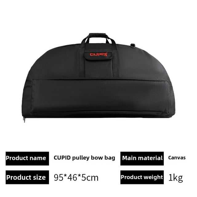 Cupidon Étui à Arc en Toile Durable - Équipement Extérieur Multi-Tailles pour Camping et Randonnée, Design Polyvalent Épaule/main, Construction Composite pour Rangement Sécurisé de l'Arc (Noir, Modèle 95cm P1)