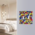 thumbnail image 4 of Yayeee Toggle Light Switch Wall Plate 3-Gang 6.37"x4.48" Decorative Outlet Cover, Art Triangles, 4 of 7