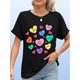 thumbnail image 1 of Cotton Printed Round Neck Women, Cute Valentines Shirt, Gift For Friend, Valentines Day Shirts, ValeCamisetas para mujer, lindas camisetas con estampado gráfico, de manga corta, estilo casual, para ve, 1 of 6