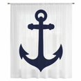thumbnail image 2 of Nautical Anchor Sheer Curtains 84 Inches Long, Farmhouse Minimalist White Abstract Art Light Filering Curtains, Breathable Simi Curtain Privacy Drapes for Living Room Bedroom Window Treatment, 2 of 9