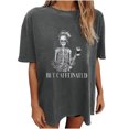 thumbnail image 1 of Hombres Y Mujeres Retro Tops Trendy Droped Shoulder Sleeves Impresión Suelta Manga Corta Top Pullover Odeerbi ODB180451, 1 of 9