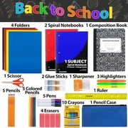 Trailmaker School Supplies Kit 45 Piece School Supply Kit Grades K-12 – Back to School Essentials Includes Folders Notebooks Pencils Pens and Much More!