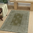 thumbnail image 2 of Casavani Handblock Printed Cotton Rug Brown Square Living Room Carpets Bohemian Indoor Outdoor Kilim Rug 6x6 feet, 2 of 5