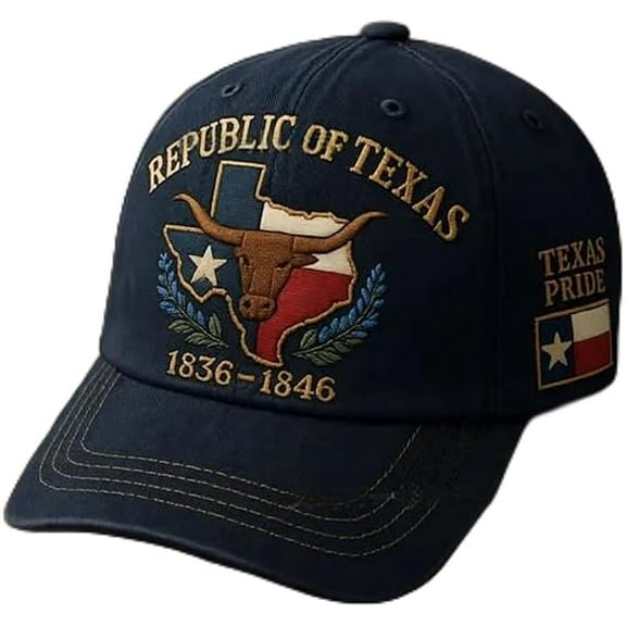 Republic of Texas Commemorative Hat – Vintage Style for Texas Heritage Lovers Blue