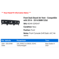 thumbnail image 2 of Front Dash Board Air Vent - Compatible with 2014 - 2016 BMW 535d 2015, 2 of 2