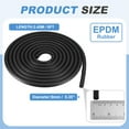 thumbnail image 2 of Uxcell 8Ft Black Foam Backer Rod, 9mm(23/64") Diameter EPDM Rubber Weather Seal Strip Concrete Expansion Joint Filler for Sealing Gaps Joints Crack Filling DIY Gasket, 2 of 6