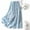 Blue, variant on Dpytoraw Summer Women's Solid Color Linen Blend Midi Skirt Lightweight Draped Linen Length Skirt For Casual Wear Women’s Corduroy A-Line Midi Skirt Blue