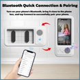 thumbnail image 4 of Waterproof Shower Phone Holder with Speaker, 360°/480° Rotatable Anti-Fog Touch Screen Phone Case, Secure Wall Mount Bathroom Phone Holder for Shower (White), 4 of 10