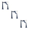 thumbnail image 4 of Ruiboury Wedding Arch Drapes Add Romantic Atmosphere With Wide Application Wedding Arch Draping Fabric Polyester Wedding Valance dark blue 3Set, 4 of 6