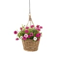thumbnail image 2 of Kouboo Rattan Hanging Wall Basket and Planter, Decorative Wall Basket for Front Door, Home, Garden, Brown-Gray, 2 of 6