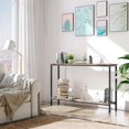 thumbnail image 5 of Console Table, 47.2" Narrow Entryway Table, Industrial Sofa Table with Shelf, Entrance Table for Living Room, Hallway, Foyer, Corridor, Office, Metal Frame,Greige and Black, 5 of 17