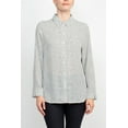 thumbnail image 2 of Grand  Greene Collar Neck Button Detail Long Sleeve Printed Crepe Top by Curated Brands, 2 of 5