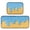 Colored Sugar and Egg Roll Pattern, variant on 2-Piece Kitchen Mat Set Non Slip Washable Floor Mats Decorative Rugs for Kitchen Sink Laundry Pastel Rainbow Flowers