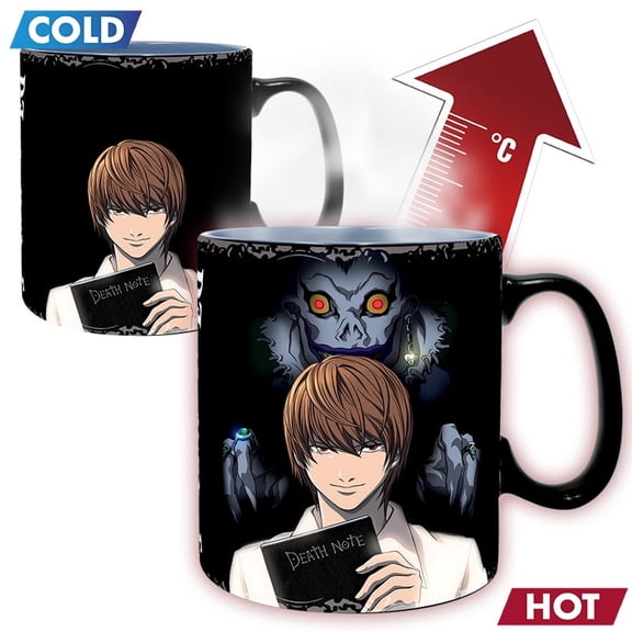 ABYstyle Death Note 16 Fl Oz Heat Change Mug Kira & L Ceramic Coffee Tea Mug Drinkware Home & Kitchen Merch Gift
