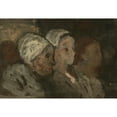 thumbnail image 3 of Honoré Daumier 18x14 Black Modern Framed Museum Art Print Titled - In Church (1855-1857), 3 of 5